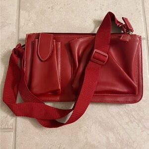Stylish Red Belt Bag